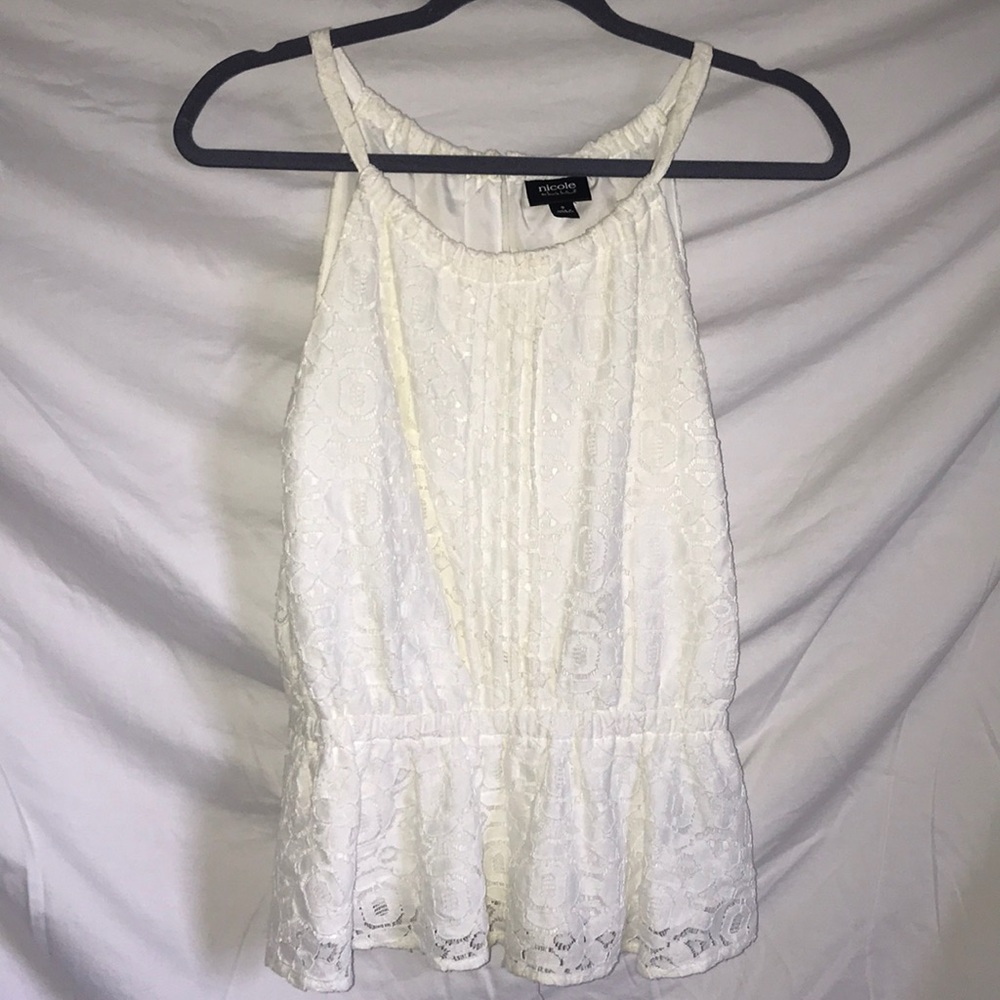 White Lace Halter Top